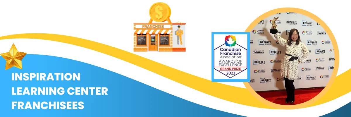 At Inspiration Learning Center, we are excited to share our recent achievement with our valued franchisees, stakeholders, parents and the community. We are proud to announce that we have been awarded the prestigious Grand Prize by the Canadian Franchise Association. This recognition is a testament to our commitment to excellence and innovation in the educational franchise industry. Just to let you know, this is only given to one candidate per year, highlighting the importance of this milestone.