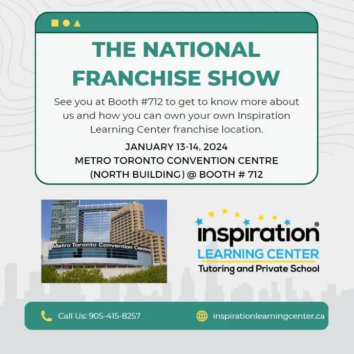 Inspiration Learning Center will be at the National Franchise Show 2024 Canada Toronto