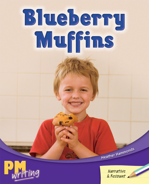 fr37 PM Writing Turquoise/Purple Blueberry Muffins Lvl 17-19: Blueberry Muffins (6- pack) - Image 1